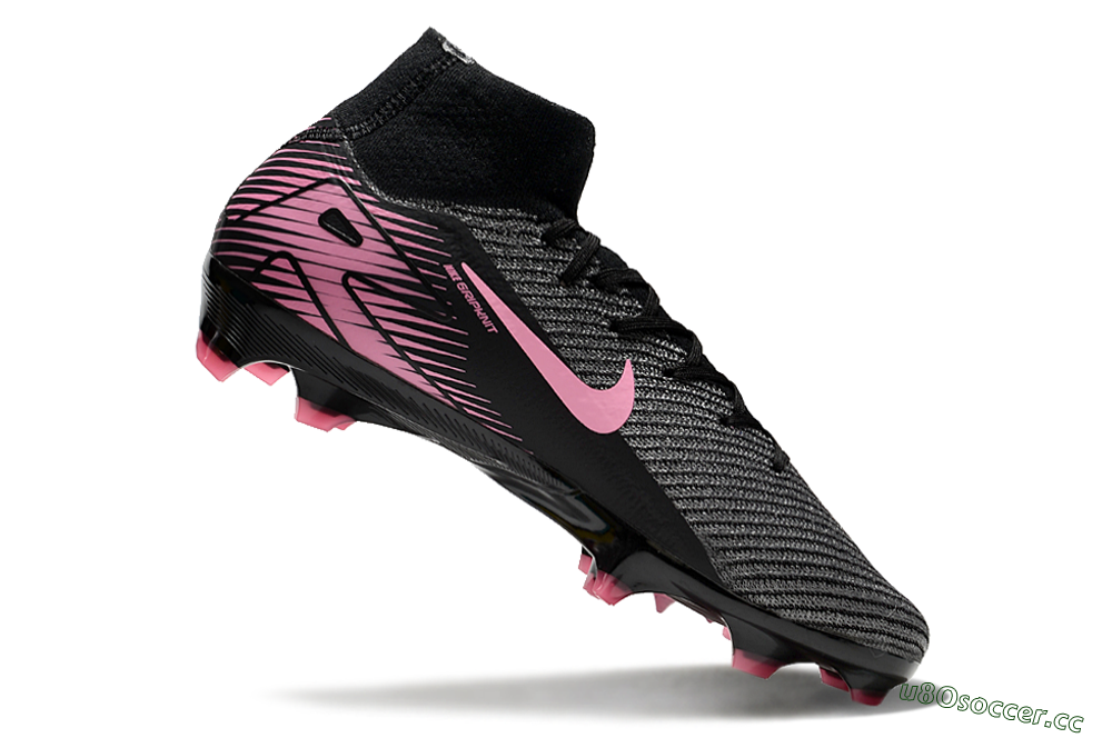 Unisex Nike Air Zoom Mercurial Superfly 10 Elite FG Firm Ground High-Tops Football Boots - Black/Pink 4
