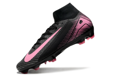 Unisex Nike Air Zoom Mercurial Superfly 10 Elite FG Firm Ground High-Tops Football Boots - Black/Pink