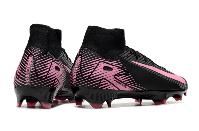 Unisex Nike Air Zoom Mercurial Superfly 10 Elite FG Firm Ground High-Tops Football Boots - Black/Pink