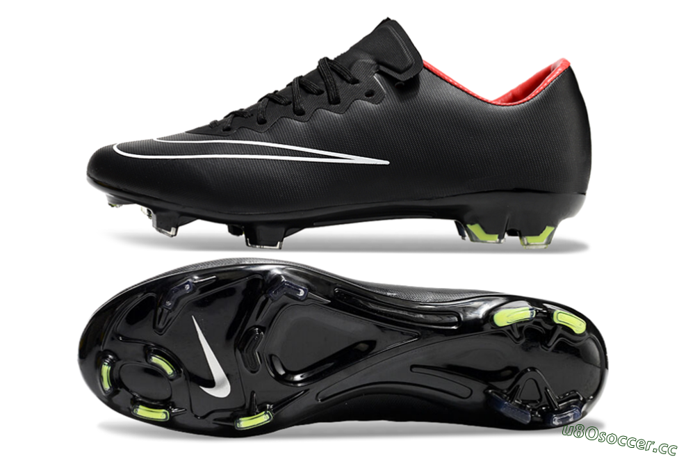 Men's Nike Mercurial Vapor 10 FG Firm Ground Low-Tops Football Boots - Black/White/Orange 1