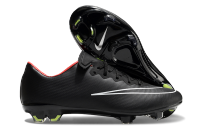 Men's Nike Mercurial Vapor 10 FG Firm Ground Low-Tops Football Boots - Black/White/Orange