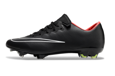Men's Nike Mercurial Vapor 10 FG Firm Ground Low-Tops Football Boots - Black/White/Orange