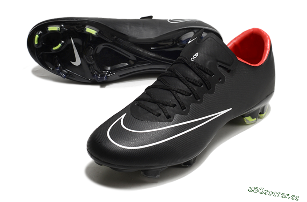 Men's Nike Mercurial Vapor 10 FG Firm Ground Low-Tops Football Boots - Black/White/Orange 3