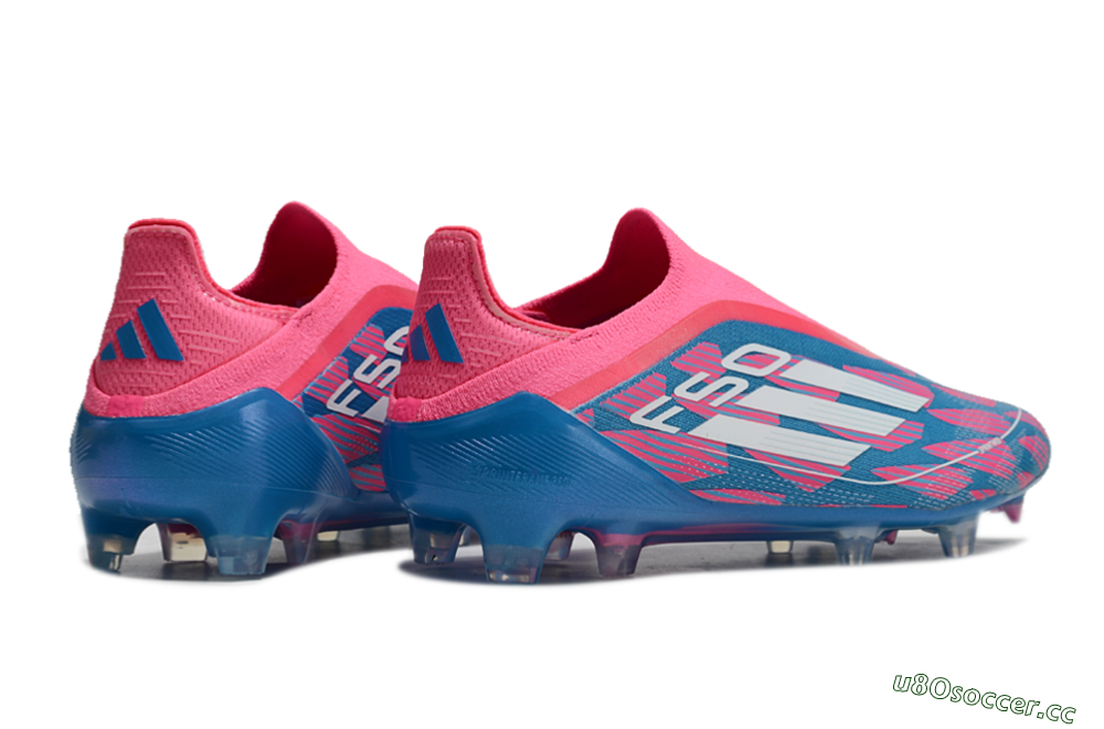 Men's Adidas F50 Elite Laceless FG Firm Ground Low-Tops Football Boots - Blue/Pink/White 1