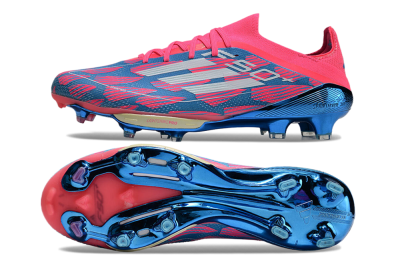 Men's Adidas F50+ Lightstrike Pro FG Firm Ground Low-Tops Football Boots - Blue/Pink/White