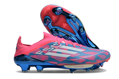 Men's Adidas F50+ Lightstrike Pro FG Firm Ground Low-Tops Football Boots - Blue/Pink/White