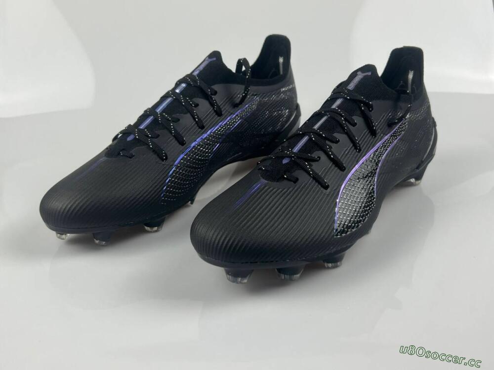 Men's Puma Ultra 5 Ultimate FG Firm Ground Low-Tops Football Boots - Black/Silver/Blue