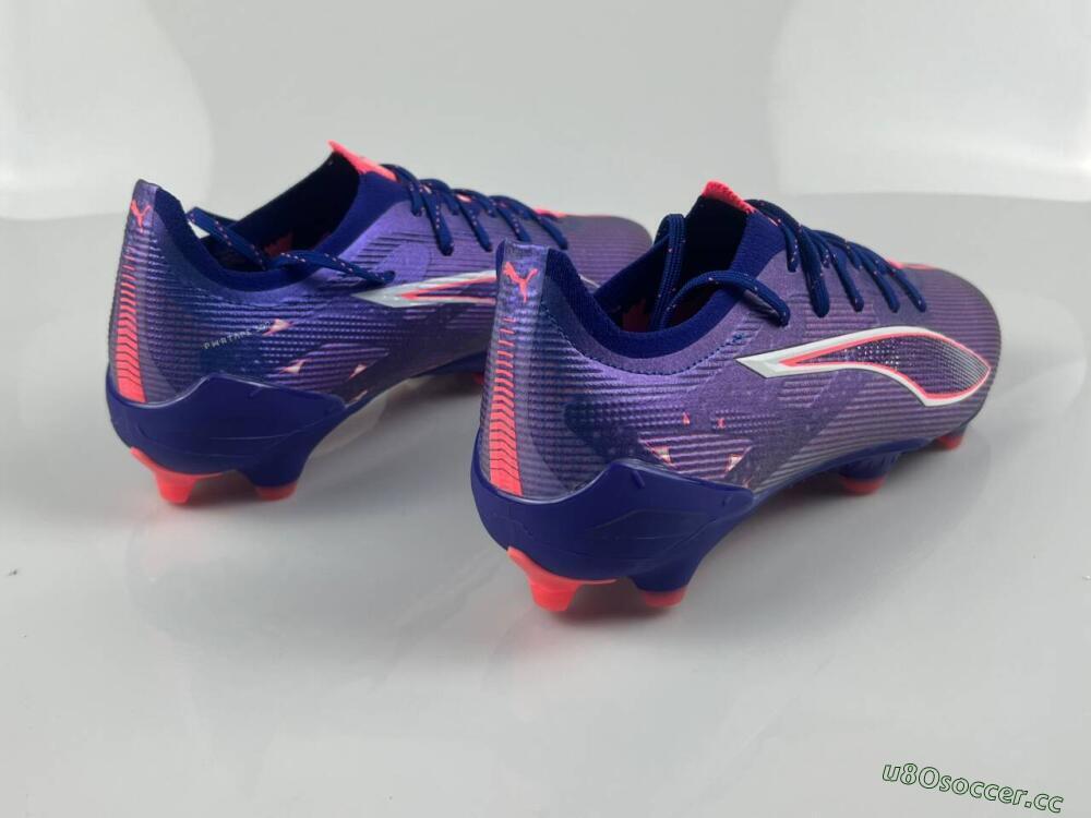Men's Puma Ultra 5 Ultimate FG Firm Ground Low-Tops Football Boots - Blue/Pink/White