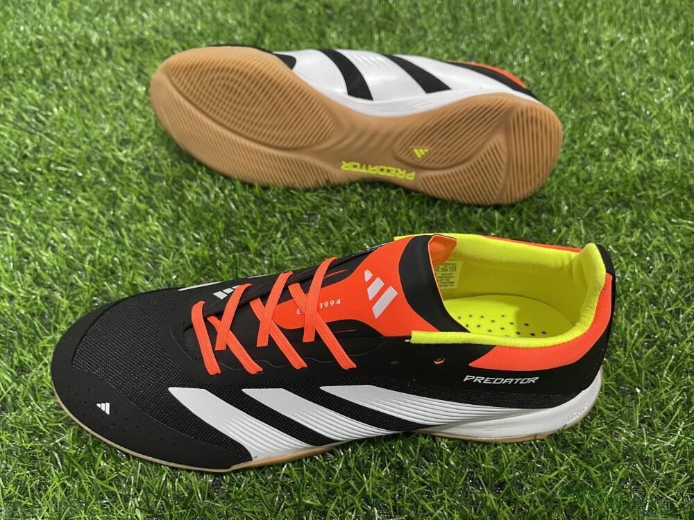 Men's Adidas Predator 24 Elite IC Indoor & Futsal Low-Tops Football Shoes - Black/White/Red