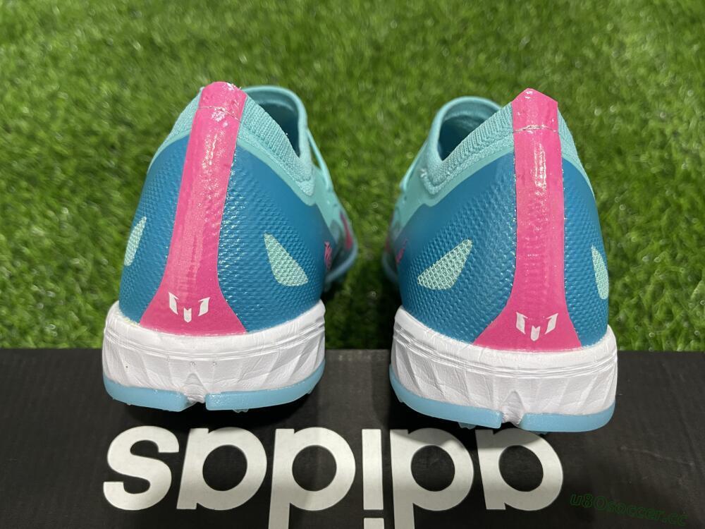 Men's Adidas X Crazyfast.1 TF Artificial Turf Low-Tops Football Shoes - Jade/Pink/Purple