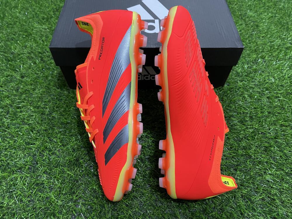 Men's Adidas Predator 24 Elite AG Artificial Grass Low-Tops Football Boots - Red/Silver/Yellow