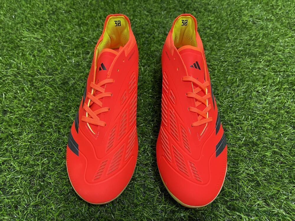Men's Adidas Predator 24 Elite AG Artificial Grass Low-Tops Football Boots - Red/Silver/Yellow