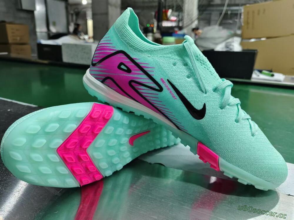 Unisex Nike Air Zoom Mercurial Vapor 16 Elite TF Artificial Turf Low-Tops Football Shoes - Green/Pink/Black
