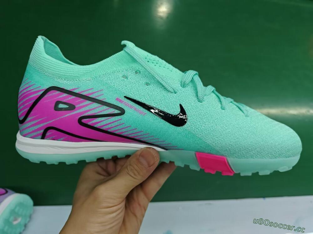 Unisex Nike Air Zoom Mercurial Vapor 16 Elite TF Artificial Turf Low-Tops Football Shoes - Green/Pink/Black