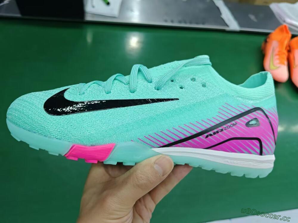 Unisex Nike Air Zoom Mercurial Vapor 16 Elite TF Artificial Turf Low-Tops Football Shoes - Green/Pink/Black