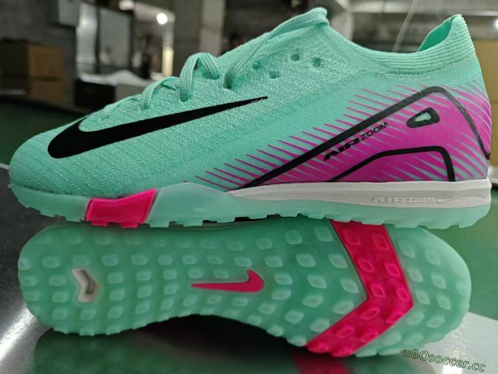 Unisex Nike Air Zoom Mercurial Vapor 16 Elite TF Artificial Turf Low-Tops Football Shoes - Green/Pink/Black