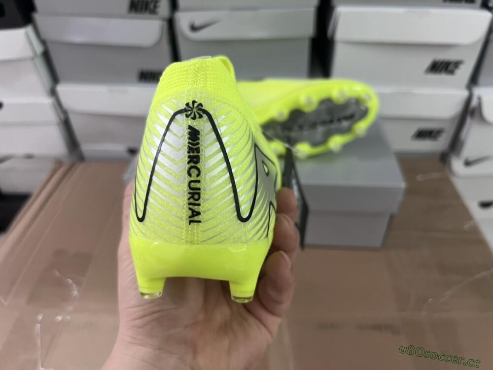 Unisex Nike Air Zoom Mercurial Vapor 16 Elite AG Artificial Grass Low-Tops Football Boots - Yellow/Silver/Black