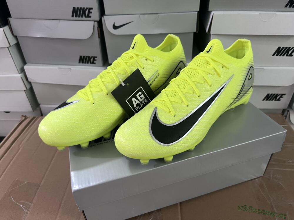Unisex Nike Air Zoom Mercurial Vapor 16 Elite AG Artificial Grass Low-Tops Football Boots - Yellow/Silver/Black