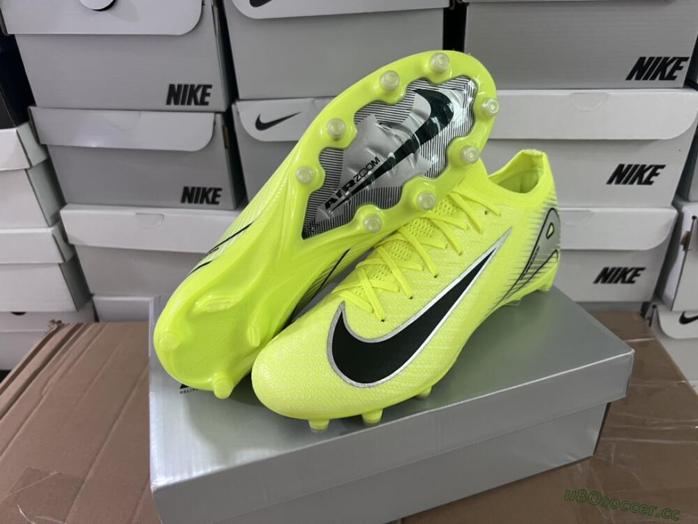 Unisex Nike Air Zoom Mercurial Vapor 16 Elite AG Artificial Grass Low-Tops Football Boots - Yellow/Silver/Black