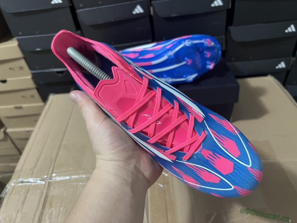 Men's Adidas F50 Elite FG Firm Ground Low-Tops Football Boots - Blue/Red/White