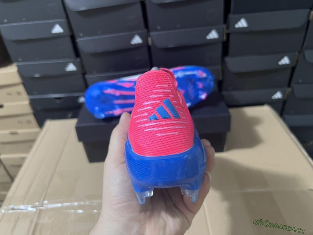Men's Adidas F50 Elite FG Firm Ground Low-Tops Football Boots - Blue/Red/White