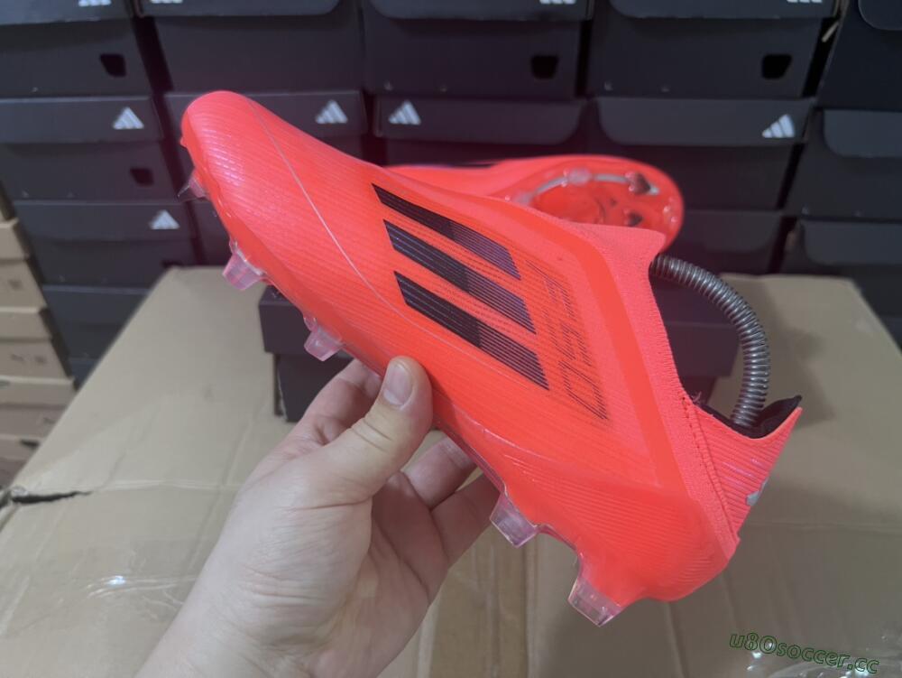 Unisex Adidas F50 Elite Laceless FG Firm Ground Low-Tops Football Boots - Red/Blue/Silver