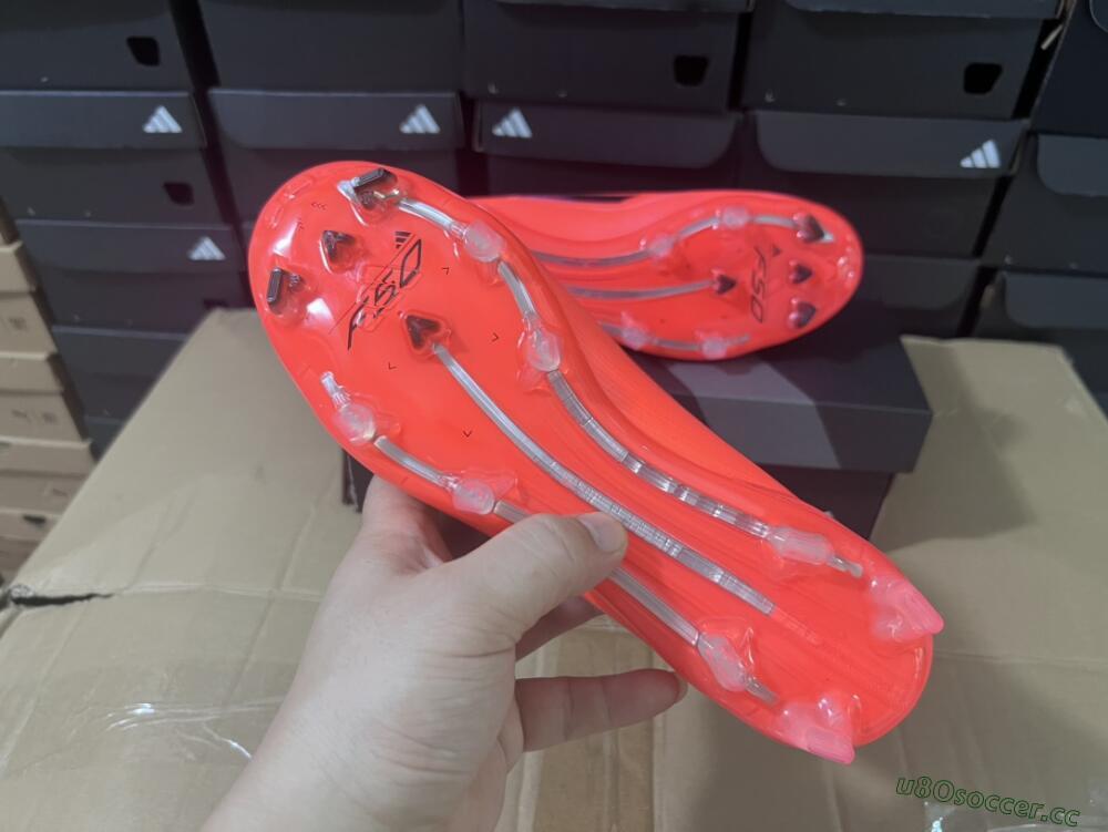 Unisex Adidas F50 Elite Laceless FG Firm Ground Low-Tops Football Boots - Red/Blue/Silver
