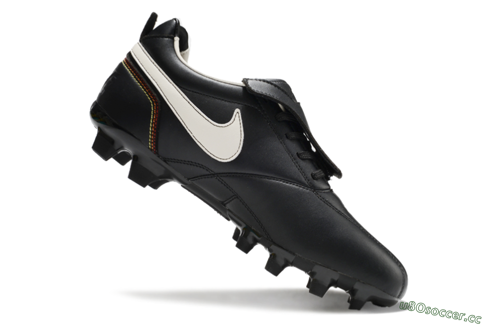 Men's Ronaldo x Nike Tiempo Legend R10 Elite FG Firm Ground Low-Tops Football Boots - Black/White 4