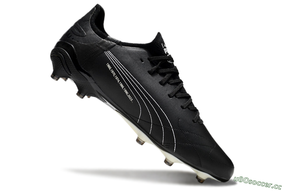 Men's AOF x Puma King Ultimate FG Firm Ground Low-Tops Football Boots - Black/White 4