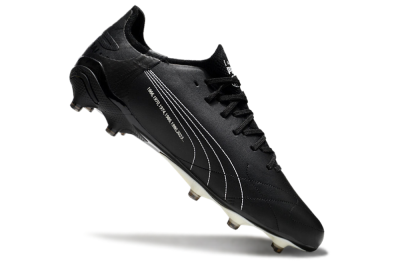 Men's AOF x Puma King Ultimate FG Firm Ground Low-Tops Football Boots - Black/White