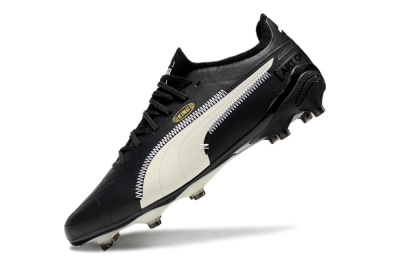 Men's AOF x Puma King Ultimate FG Firm Ground Low-Tops Football Boots - Black/White