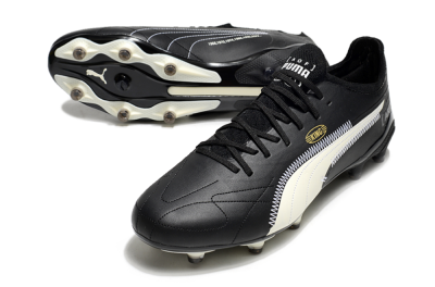 Men's AOF x Puma King Ultimate FG Firm Ground Low-Tops Football Boots - Black/White