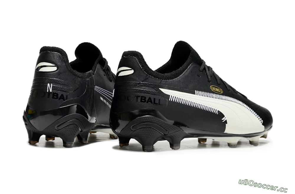 Men's AOF x Puma King Ultimate FG Firm Ground Low-Tops Football Boots - Black/White 6