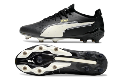 Men's AOF x Puma King Ultimate FG Firm Ground Low-Tops Football Boots - Black/White
