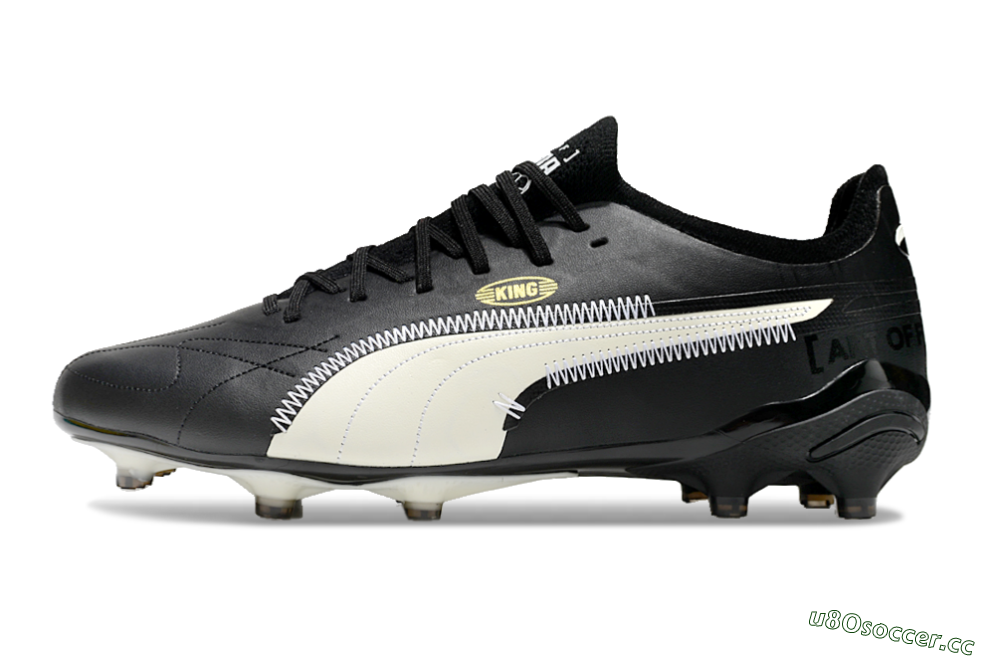 Men's AOF x Puma King Ultimate FG Firm Ground Low-Tops Football Boots - Black/White 0
