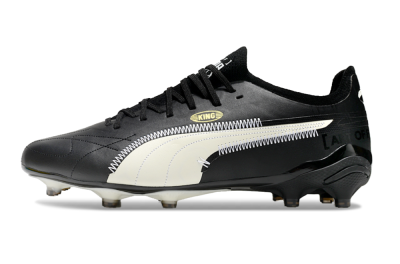 Men's AOF x Puma King Ultimate FG Firm Ground Low-Tops Football Boots - Black/White