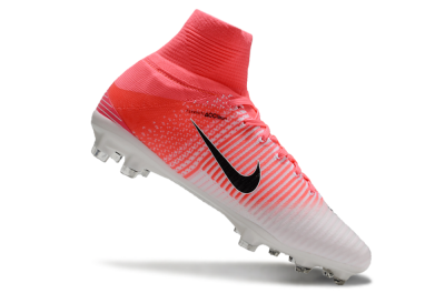 Men's Nike Zoom Mercurial Superfly 5 Elite FG Firm Ground High-Tops Football Boots - Pink/White/Black