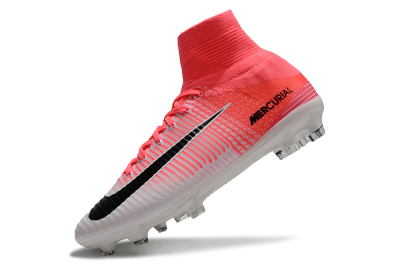 Men's Nike Zoom Mercurial Superfly 5 Elite FG Firm Ground High-Tops Football Boots - Pink/White/Black