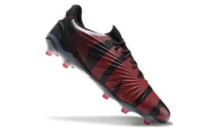 Men's Puma King Ultimate Launch Edition FG Firm Ground Low-Tops Football Boots - Black/Red