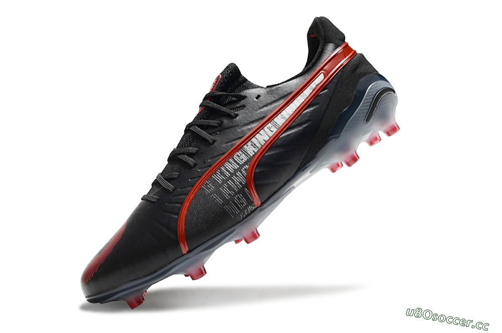 Men's Puma King Ultimate Launch Edition FG Firm Ground Low-Tops Football Boots - Black/Red 5