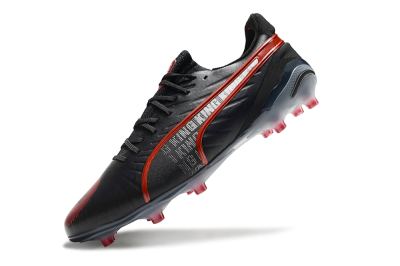 Men's Puma King Ultimate Launch Edition FG Firm Ground Low-Tops Football Boots - Black/Red