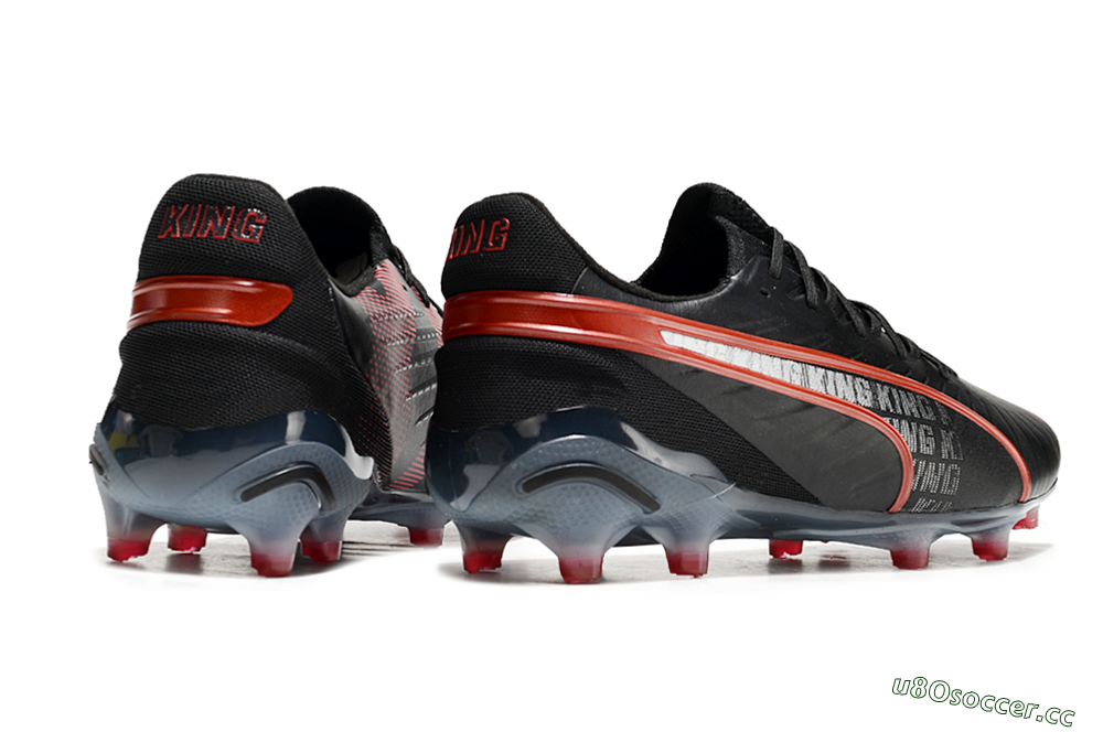 Men's Puma King Ultimate Launch Edition FG Firm Ground Low-Tops Football Boots - Black/Red 6