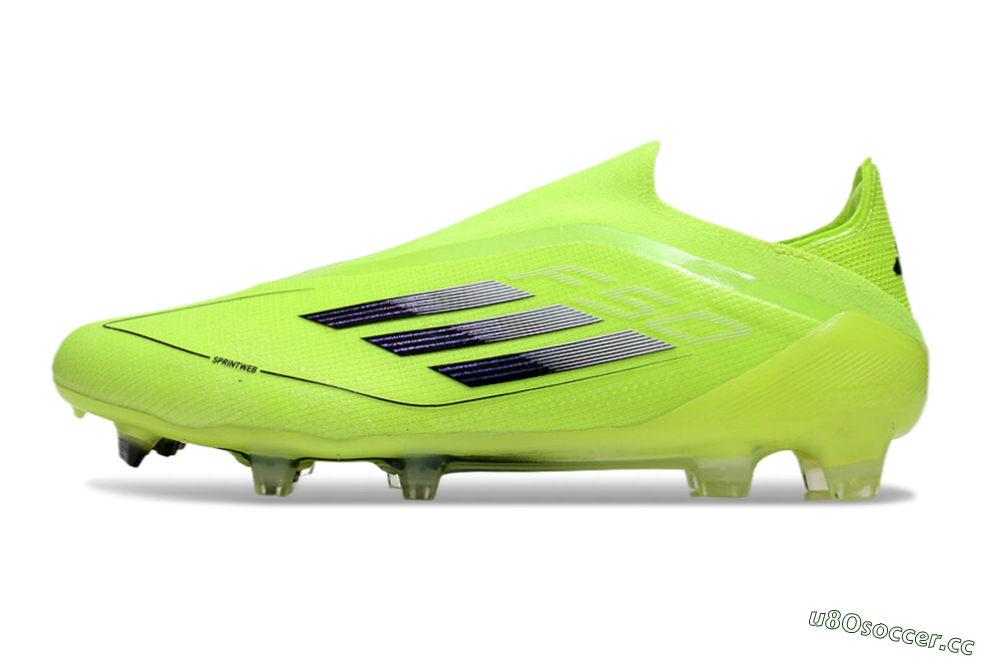 Men's Adidas F50 Elite Laceless FG Firm Ground Low-Tops Football Boots - Yellow/Black 0