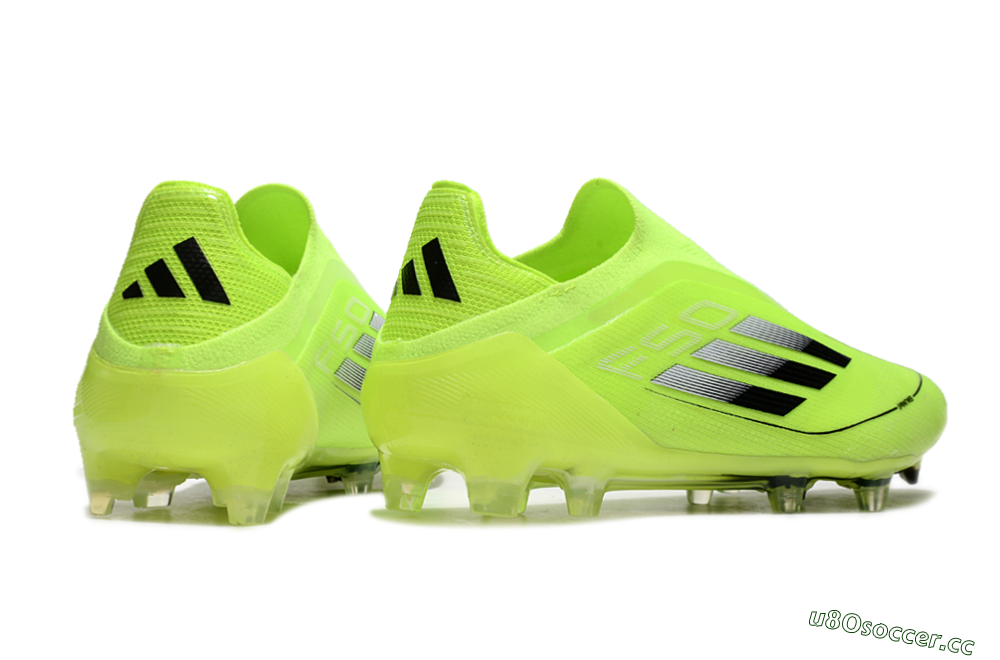 Men's Adidas F50 Elite Laceless FG Firm Ground Low-Tops Football Boots - Yellow/Black 6