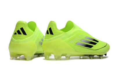 Men's Adidas F50 Elite Laceless FG Firm Ground Low-Tops Football Boots - Yellow/Black