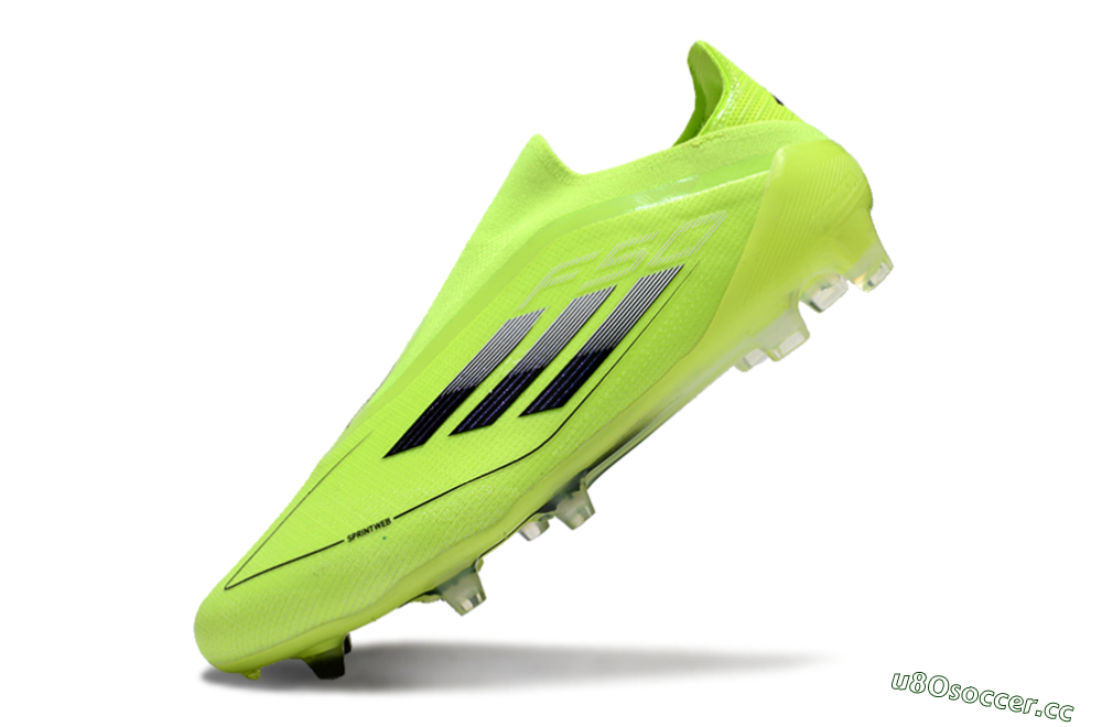Men's Adidas F50 Elite Laceless FG Firm Ground Low-Tops Football Boots - Yellow/Black 4