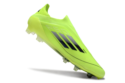 Men's Adidas F50 Elite Laceless FG Firm Ground Low-Tops Football Boots - Yellow/Black