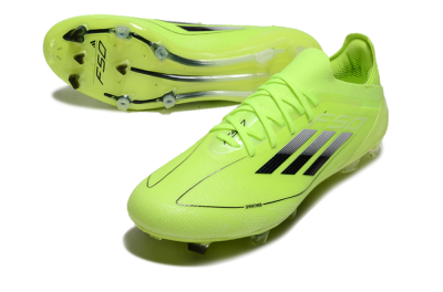 Men's Adidas F50 Elite FG Firm Ground Low-Tops Football Boots - Yellow/Black