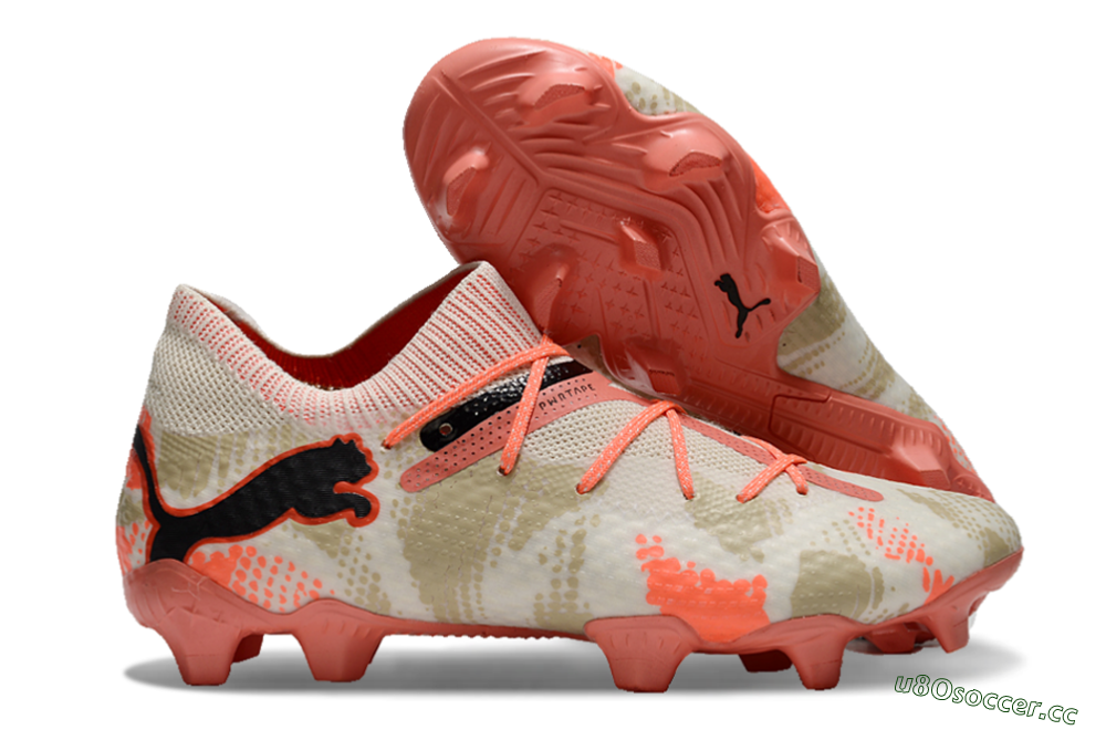 Men's Puma Future 7 Ultimate FG Firm Ground Low-Tops Football Boots - Beige/Black/Brown 2