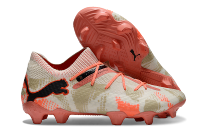 Men's Puma Future 7 Ultimate FG Firm Ground Low-Tops Football Boots - Beige/Black/Brown